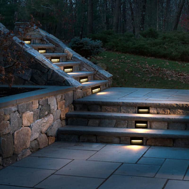Horizontal Black Grey Outdoor Waterproof Led Stair Lights For Staircases