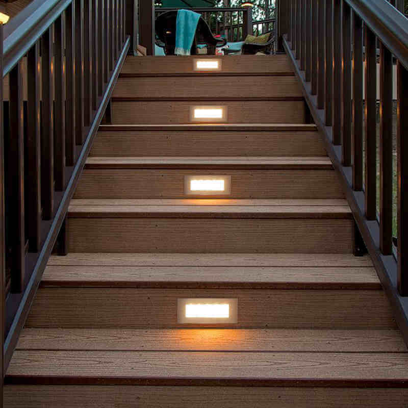 Silver Stainless Steel Low Voltage IP65 LED Outdoor Step Lights For Stair